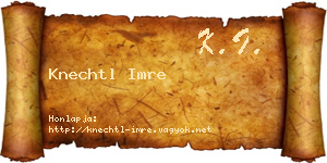 Knechtl Imre névjegykártya
